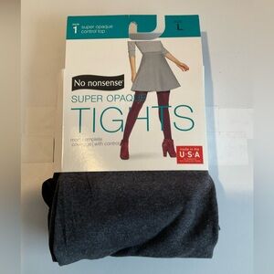 No nonsense Super Opaque Tights Control Top Graphite NEW
